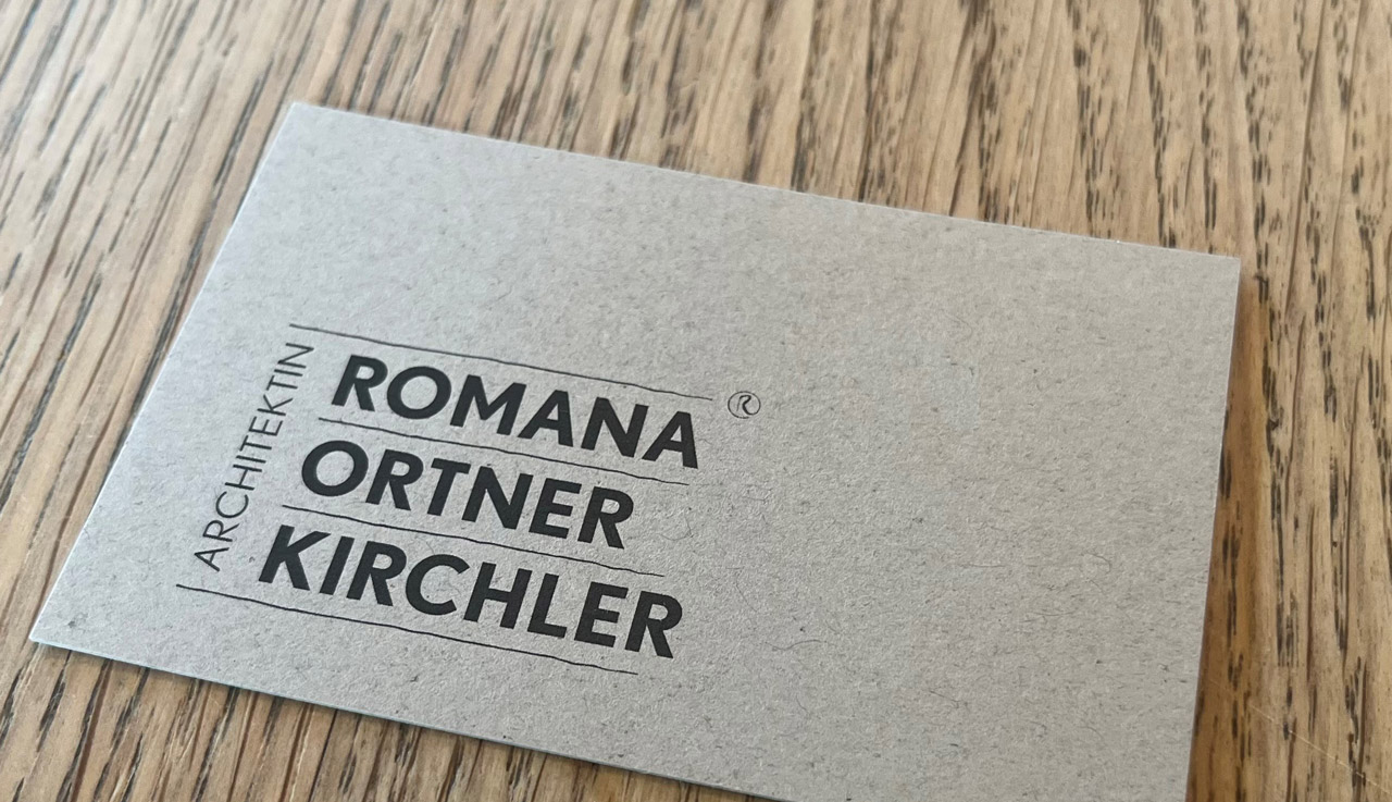 Ansicht der Visitenkarte von Romana Ortner Kirchler